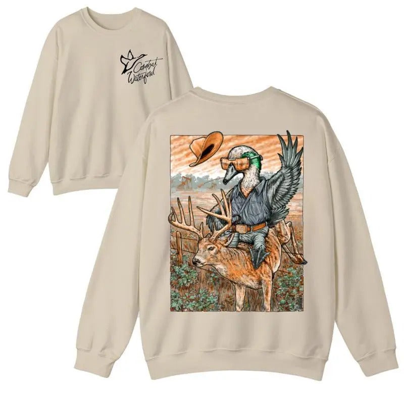 Buckin' Cotton 2-sided sweatshirt, Duck shirt, Duck hunting farm sweatshirt Classic Menswear Hoodie Sweaters