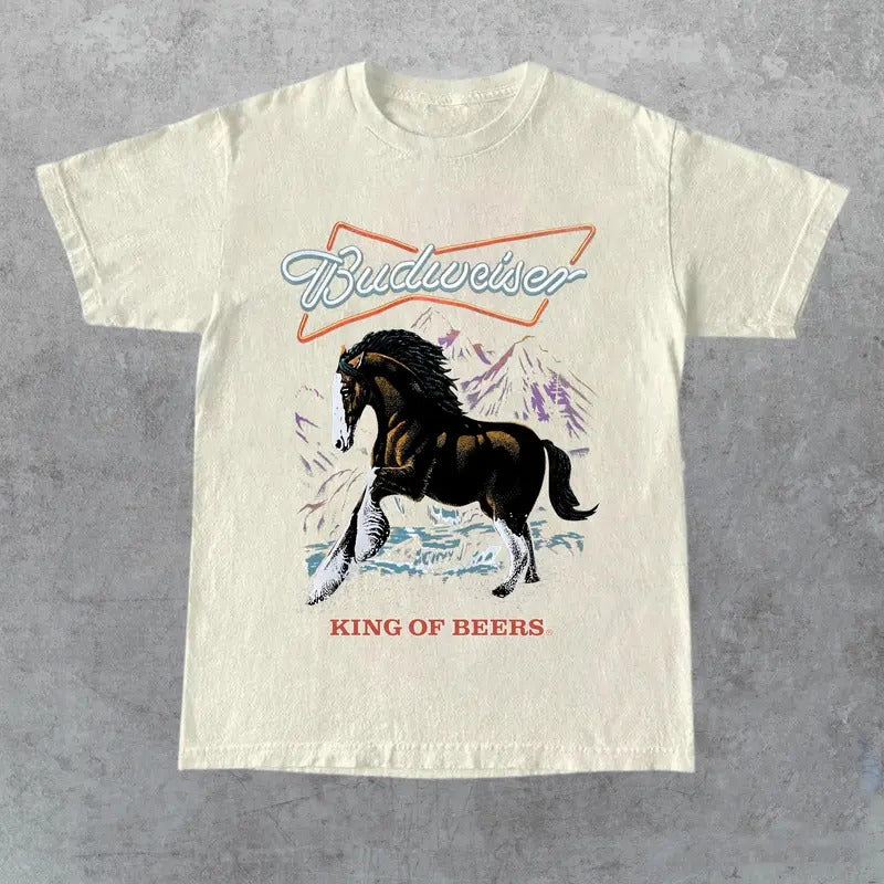 Budweiser King of Beers T-shirt, Gift for Her, Gift for Him, Gift for Friend