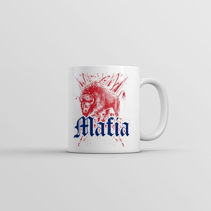 Buffalo Mafia Mug Funny Awesome Football Graphic Coffee Cup-11oz Funny Coffee Mugs Ceramic Printed Drinkware Cup