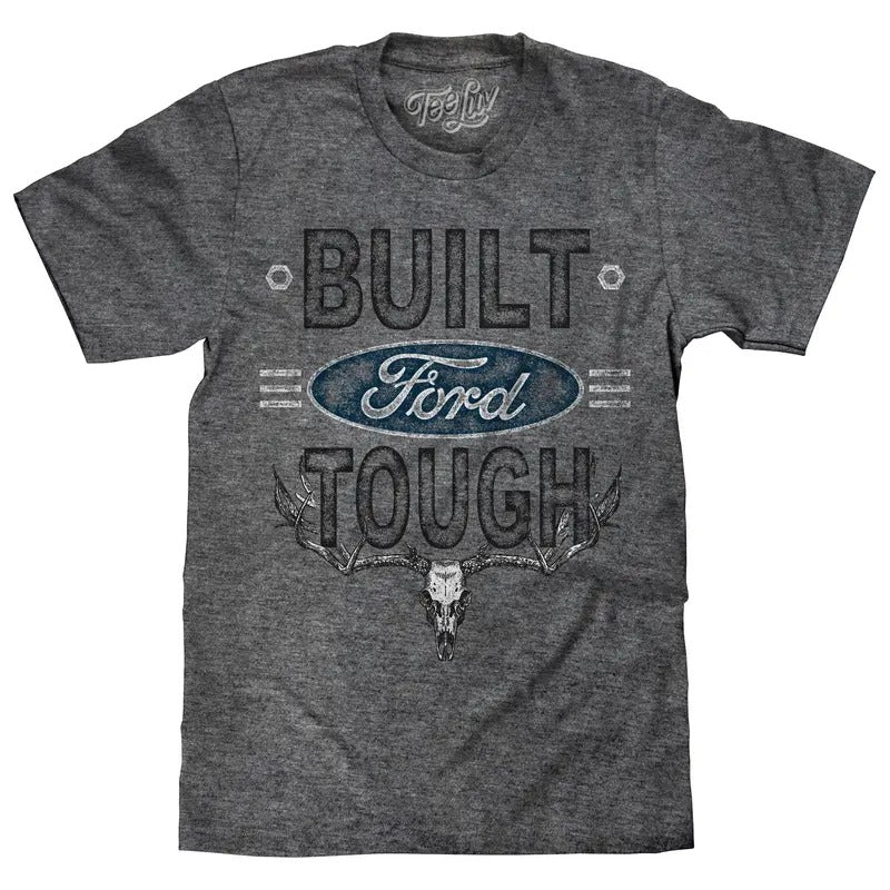 Built Ford Tough Skull T-Shirt - Gray