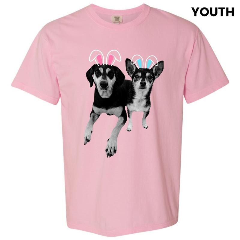 *** Bunny Ear Custom Comfort Colors T-Shirt (Youth) 'NLB'