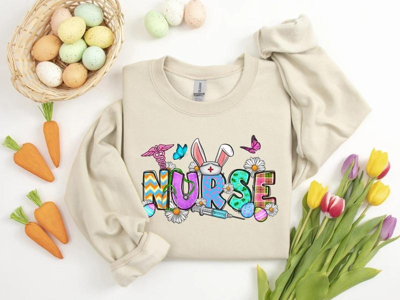Bunny Nurse Shirt,Easter Nurse Tshirt, Easter Gift For Nurse, Easter Shirt For Nurse, Easter Medical Shirt, Easter Nursing Shirts, Nurse Tee