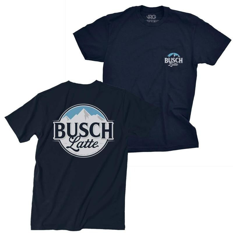 Busch Latte Dark Navy Pocket Tee Shirt