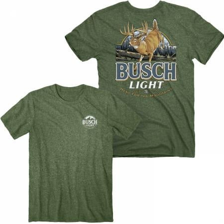 Busch Light Deer Label Front and Back Print T-Shirt