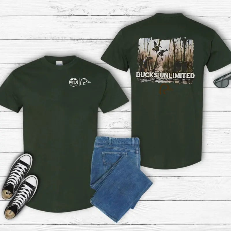 Busch Light Ducks Gildan-Unisex T-Shirt Cotton Fabric