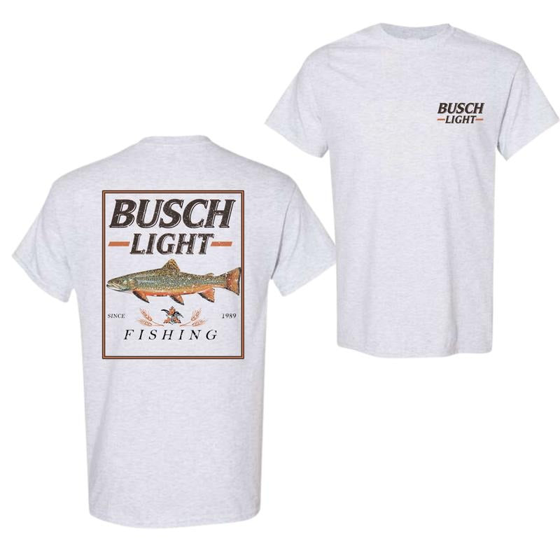 Busch Light Fishing Perch T-Shirt, Unisex T-Shirt, Full Color T-Shirt, For Men, For Women