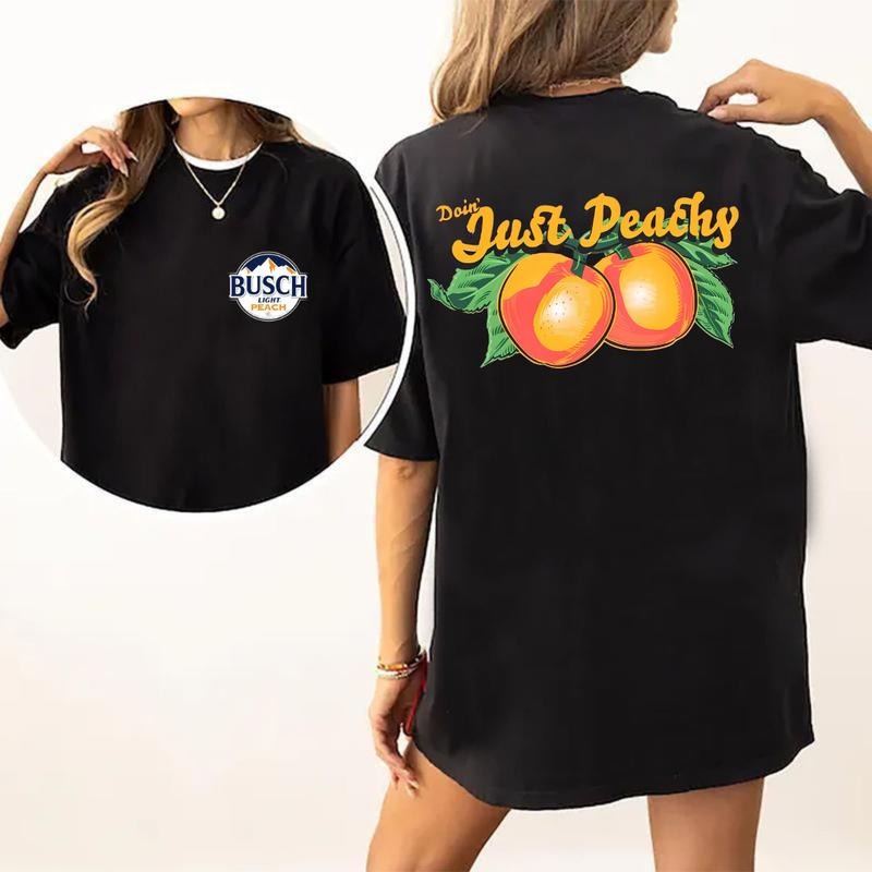 Busch Light Just Peachy Double sided Tee, Vintage Tee, Unisex