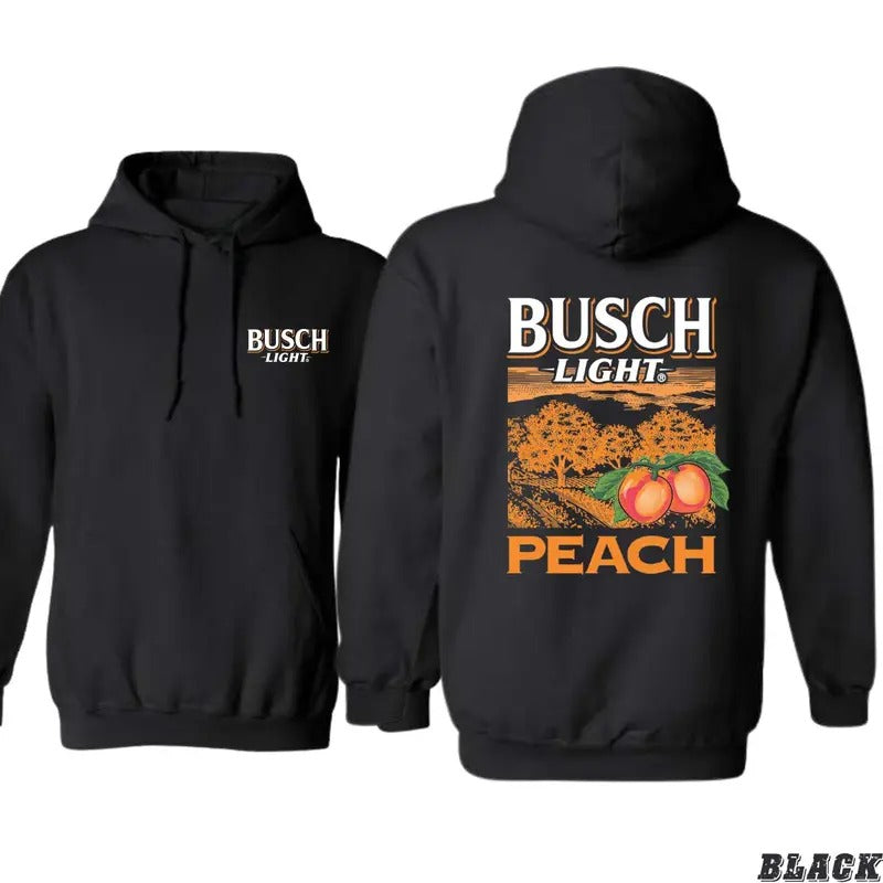 Busch Light Peach, Casual Wear Hoodie, Fresh and Vibrant Style Menswear Hoodie