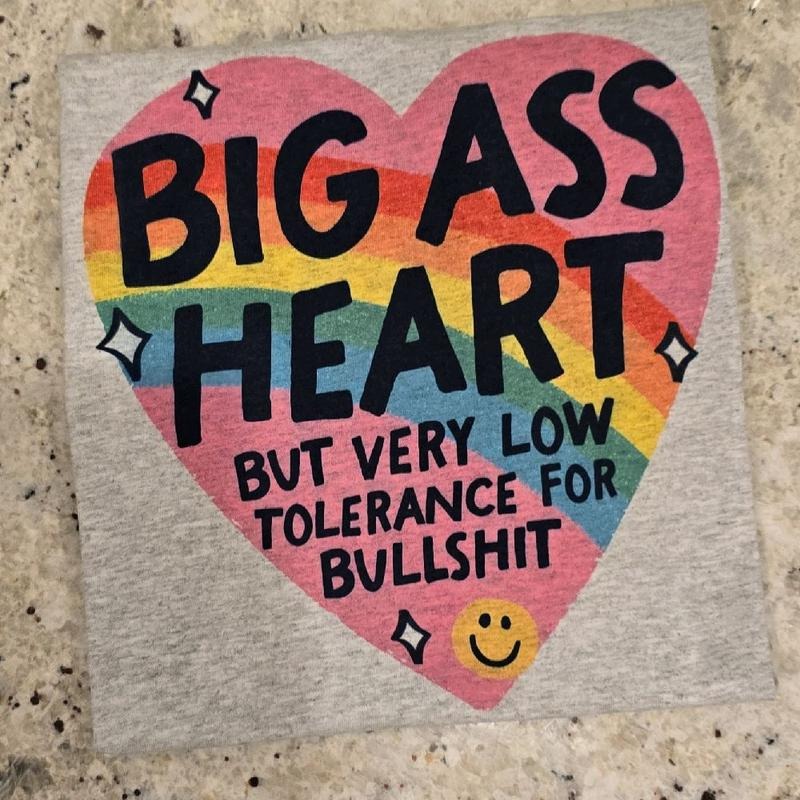 But very low tolerance colorful graphic tee