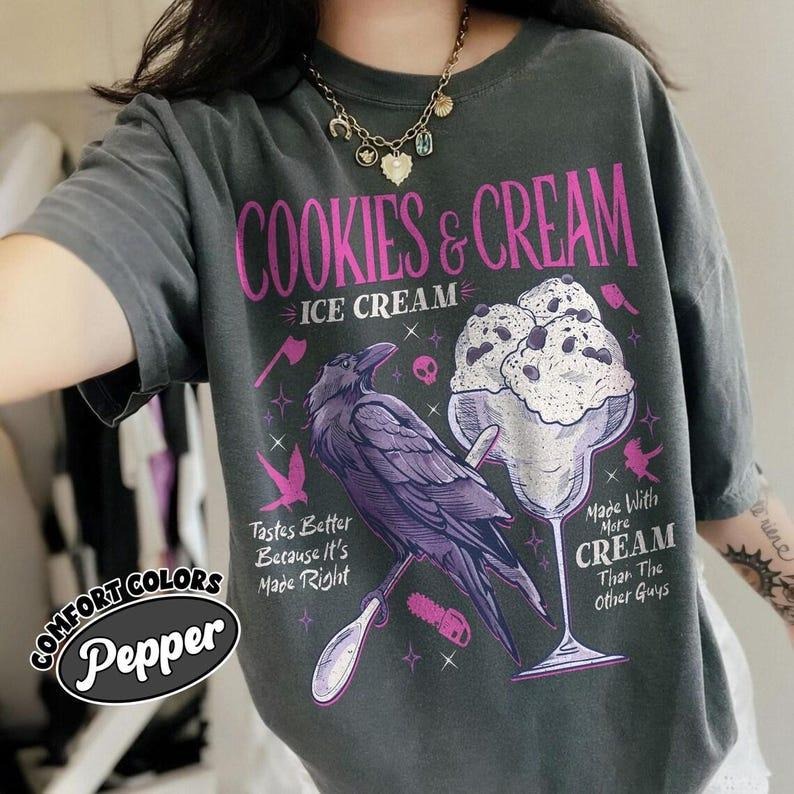 Butcher Blackbird Dark Romance Bookish Shirt, Cookie & Cream Ice Cream T Shirt, Brynne Inspired Book Shirt, Gift For Book Lover
