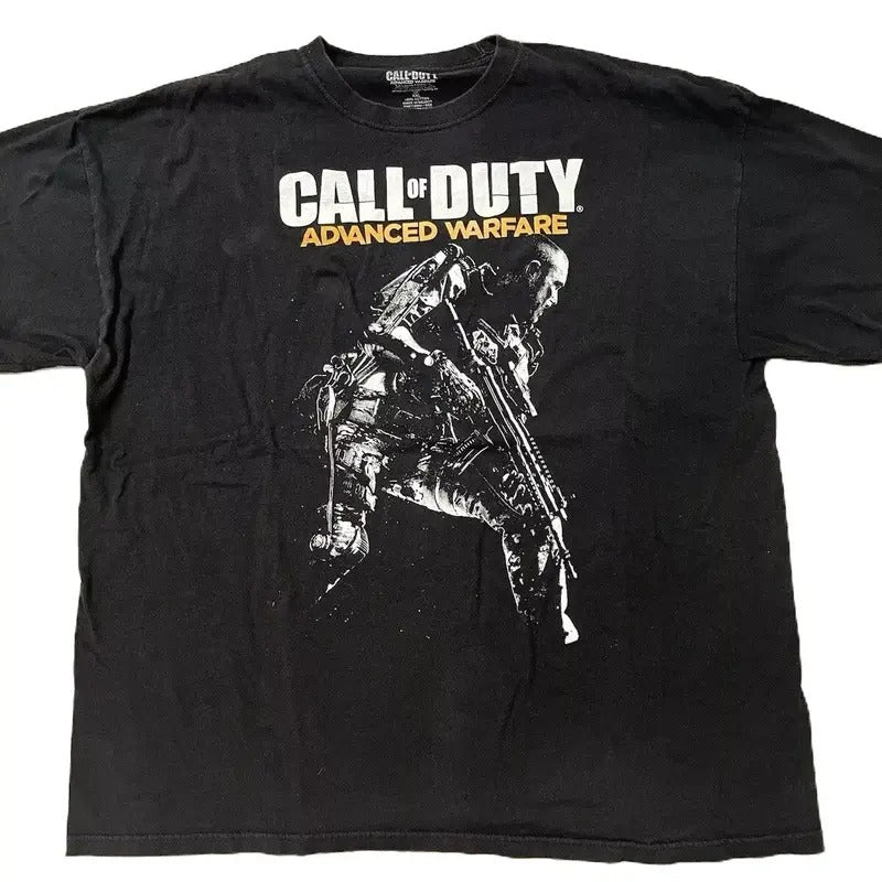 Call Of Duty Advanced Warfare Men's 2XL Black T Shirt 2014 Cotton Menswear Top Decoration