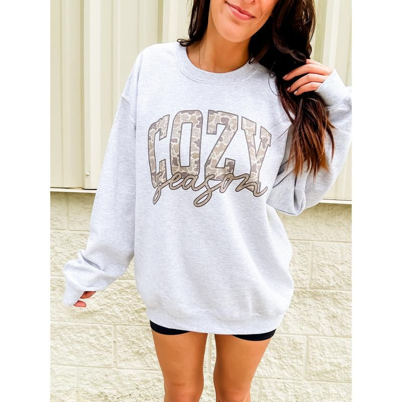 Camo Cozy Season Graphic Top