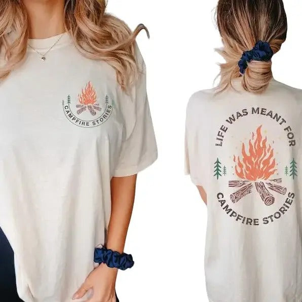 Camping Sweatshirt, Life Was Meant For Campfire Stories Shirt, Ideal Camping Sweatshirt, Camping Stories Pocket Hoodie Love Fabric Fit