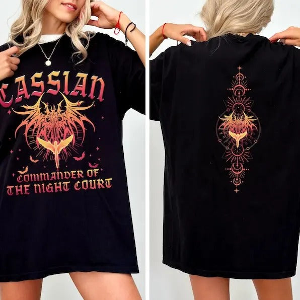 Cassian Commander Night Court Velaris City Of Starlight Acotar Two-sided Shirt The Night Court Shirt Court Of Dreams Cassian Booklover Shirt