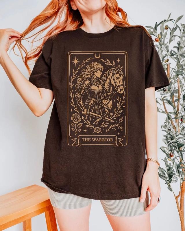 Castlecore Shirt, Booktrovert Sweatshirt, Fantasy Tarot Card Shirt, Renaissance Tee, Knight and the Month Shirt