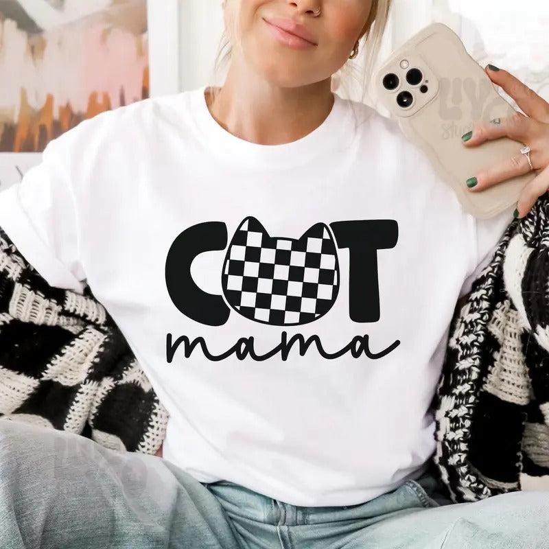 Cat Mama Sweatshirt and Tshirt Casual Fabric Comfortable Top