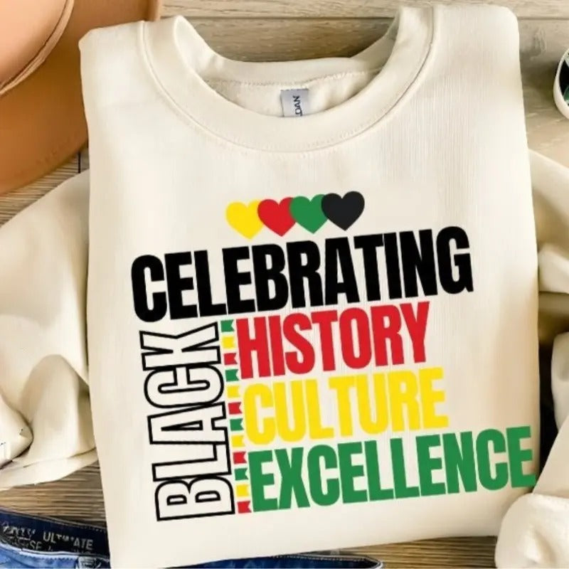 Celebrating Black History Month Unisex Sweatshirt, Black History Month Tee, African American, Black History Month Shirt