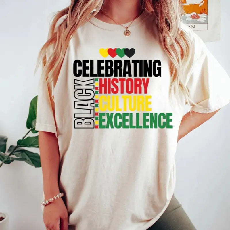 Celebrating Black Tshirt Sweatshirt Hoodie, Black History Month Shirt, African American Sweatshirt, Unisex Sweater Pullover Tee
