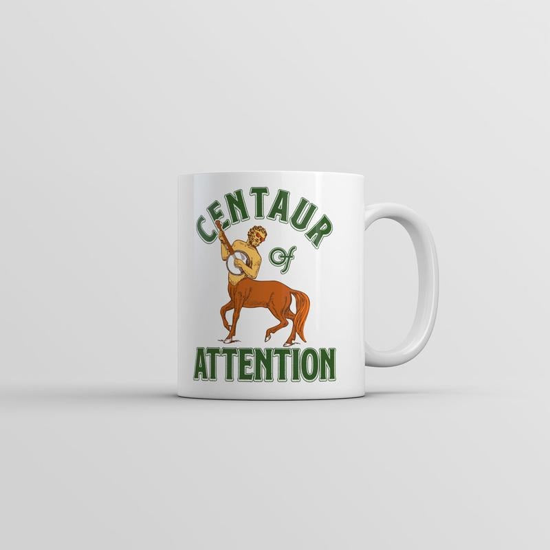 Centaur Of Attention Mug Funny Half Man Horse Graphic Coffee Cup-11oz Funny Coffee Mugs Ceramic Printed Drinkware Cup