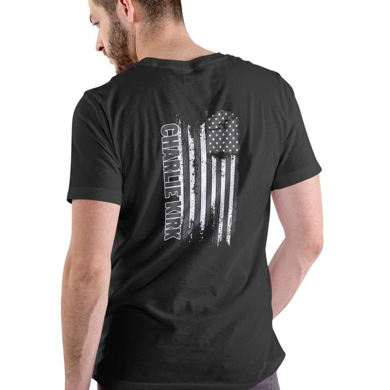 Charlie Kirk FREEDOM T Shirt, Unisex Cotton