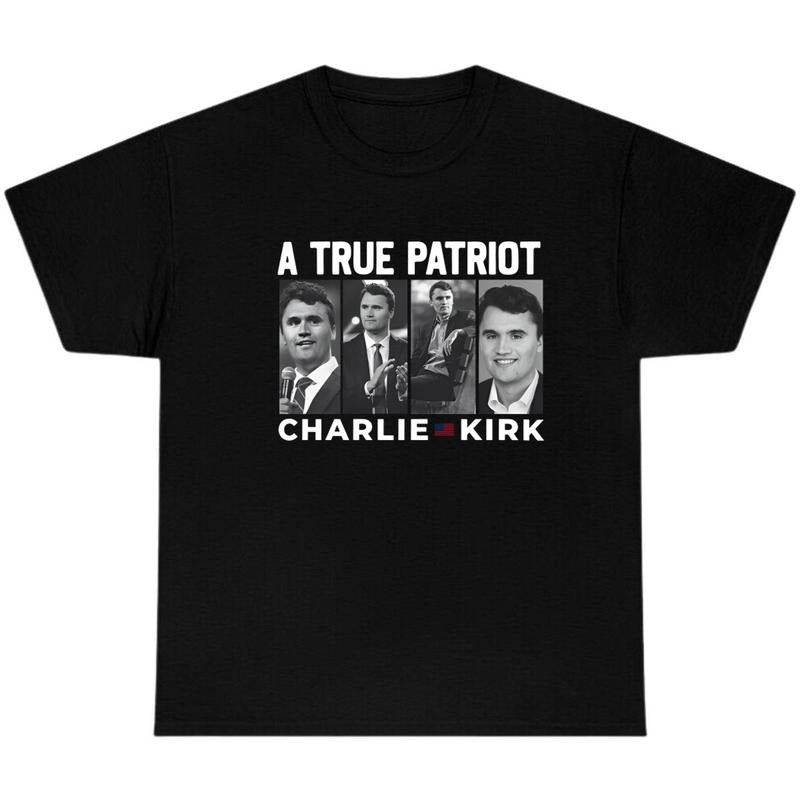 Charlie Kirk Shirt Memorial Activist Shirt, A True Patriot Charlie Flag America Kirk T-shirt, Rest In Peace for Him, RIP Charlie Kirk Shirt,Human Rights, Gildan Charlie Kirk Shirt Memorial Activist Tee - Honor Courage & Hu