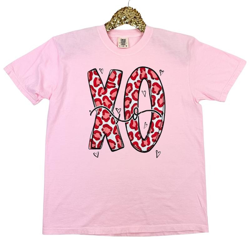 Cheetah XOXOXO Comfort Colors T-Shirt -- BLOSSOM