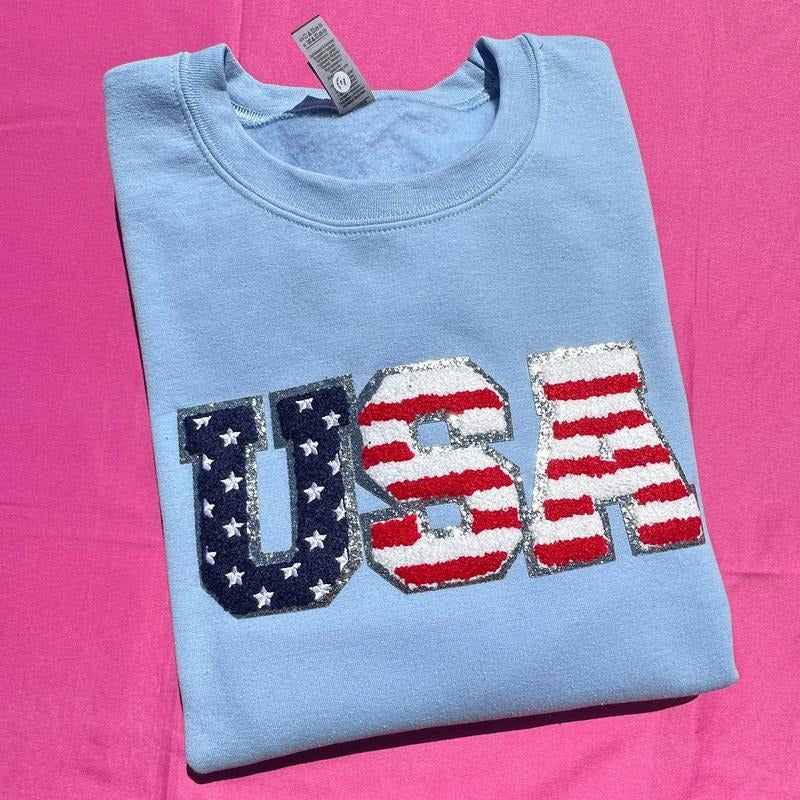 Chenille USA Patch Sweatshirt