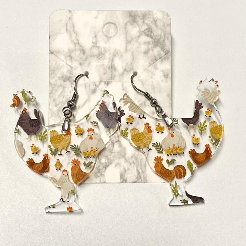 Chicken Earrings