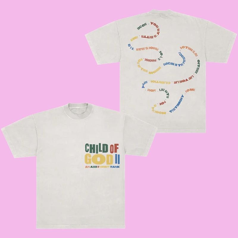Child Of God II Tracklist Graphic Tee, Faith-Inspired Album Cover Shirt, Retro Streetwear Style, Unisex Menswear Womenswear Top