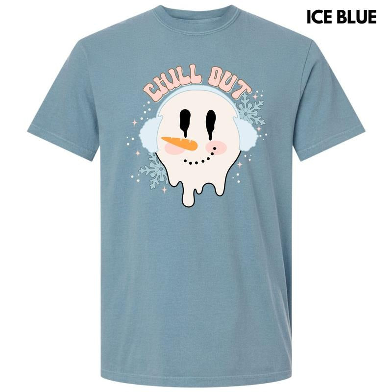 Chill Out Snowman Comfort Colors T-Shirt 'NLB'
