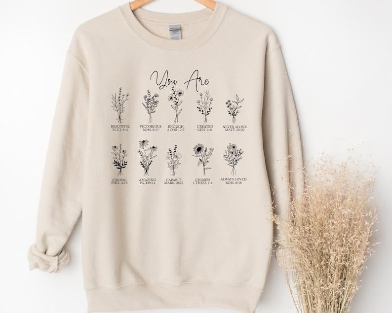 Christian Sweatshirt, Bible Verse Hoodie, Wildflowers Hoodie, Religious Sweatshirt,Faith Tshirt,Cute Floral Sweatshirt,Women Christian Gifts T-shirt, sweater and Hoodie