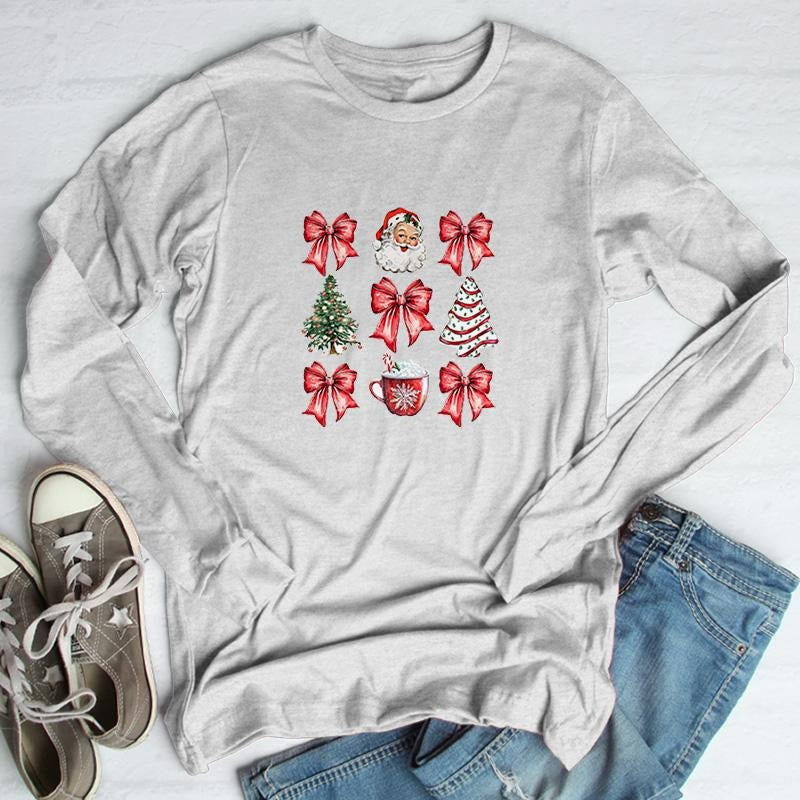Christmas | Coquette Christmas Long Sleeve Tee, Made in the USA, Long Sleeve Shirts, #Christmas #winter