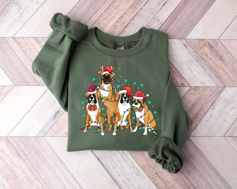 Christmas Boxer Sweatshirt, Christmas Shirt, Boxer Shirt, Dog Christmas Shirt, Boxer Lover Shirt, Dog Mom Shirt, Holiday Sweater, Xmas gift