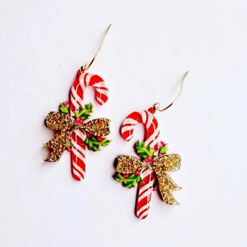 Christmas Candy Cane Earrings