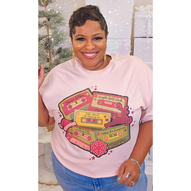 Christmas Cassettes Graphic T-Shirt