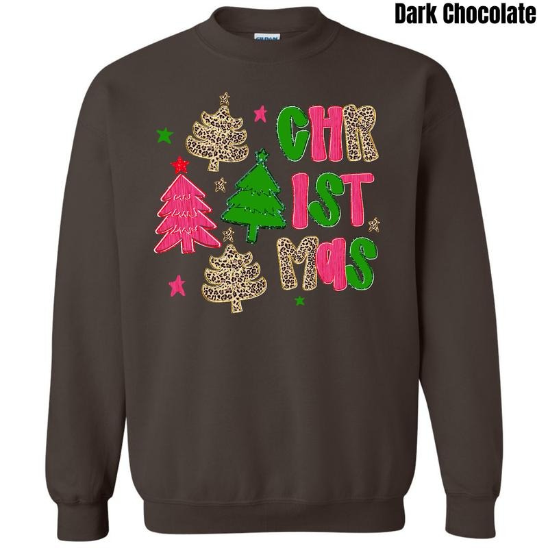 Christmas Cheetah & Colors Sweatshirt 'NLB'