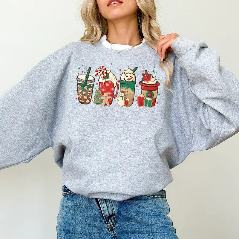 Christmas Coffee Sweatshirt, Christmas Sweatshirt, Coffee Lover Christmas Gift, Holiday Sweater, Womens Holiday Shirt, Cute Christmas Sweatshirt, Christmas Gift, Winter Shirt