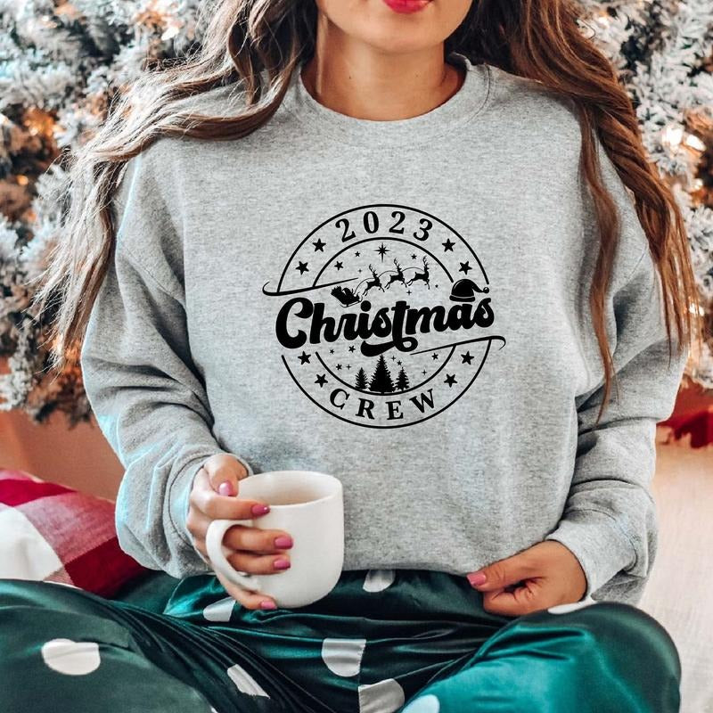 Christmas Crew 2023 Sweatshirts, Matching Cousin Crew Sweater, Family Christmas 2023 Sweater, X-mas Party Gift Long Sleeve.