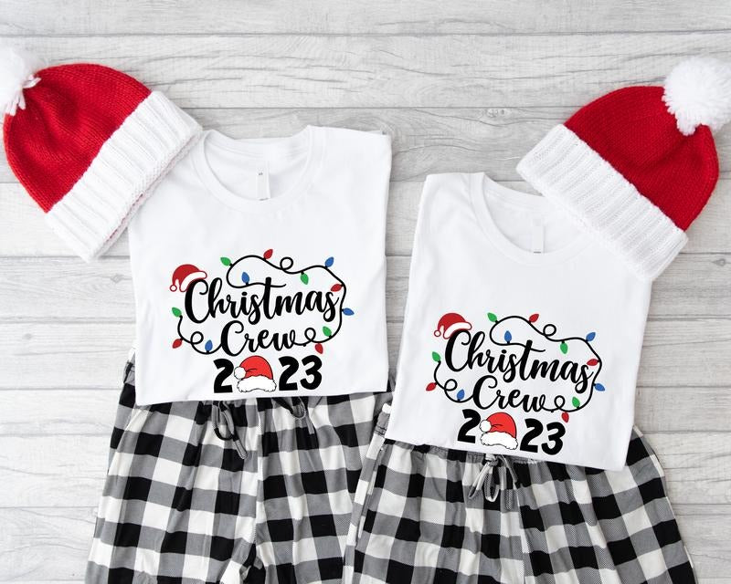 Christmas Crew 2023 T-Shirt, Family Matching Christmas Shirt, Cousin Squad Tee, Reunion Party Tee, Fam Gathering X-mas Party Tee, Unisex Holiday Outfit.
