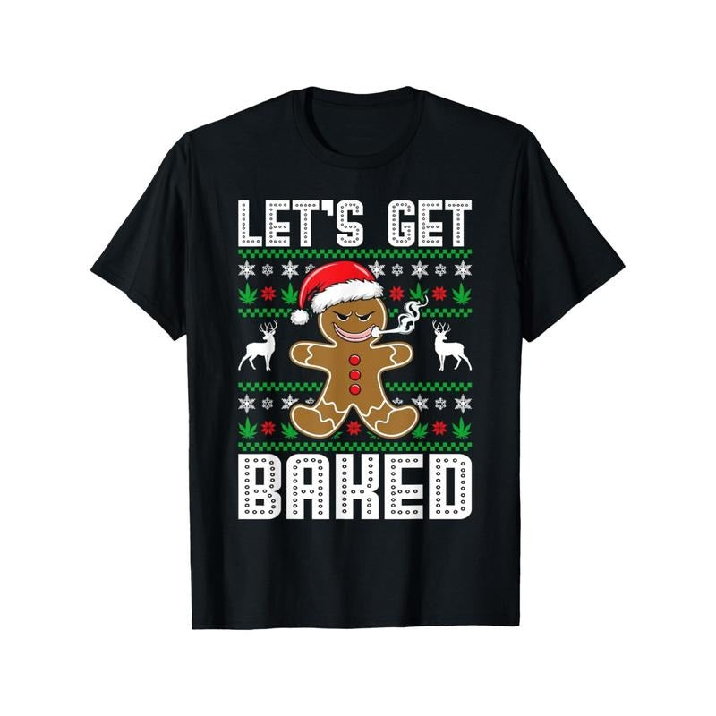 Christmas Gingerbread for Man Holiday T-Shirt - Soft Cotton, Casual Round Neck, Perfect for Parties & Gifts made in usa