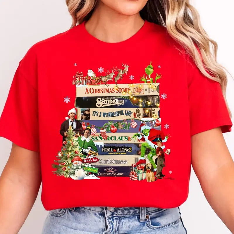 Christmas Movies Sweatshirt, Retro Christmas 90s Movies T-Shirt, Funny Christmas Characters Sweater, Gift For Holiday