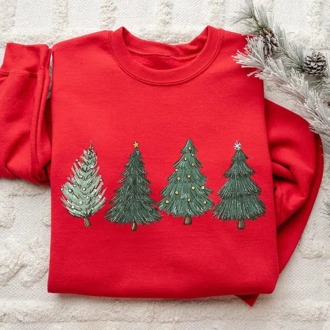 Christmas Sweatshirt Womens Christmas Sweater Christmas Crewneck Pullover Christmas Tree Holiday Sweaters Winter Matching T-shirt, sweater and Hoodie