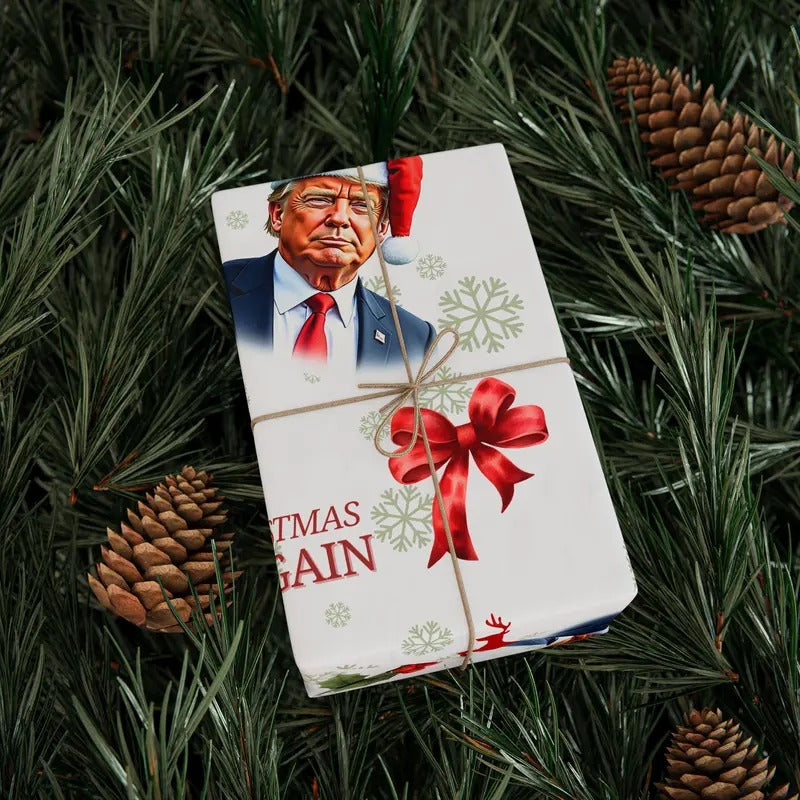 Christmas Trump Wrapping Papers, Make Christmas Great Again, Festive Gift Wrap, Holiday Present Decor, Xmas Gift Packaging, Funny Political