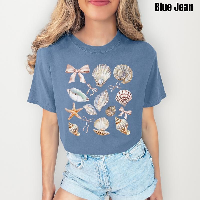 Classic Seashell Collage Comfort Colors T-Shirt 'NLB'