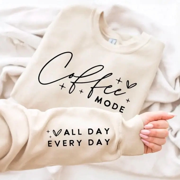 Coffee All Day Every Day Fleece Crewneck Sweatshirt
