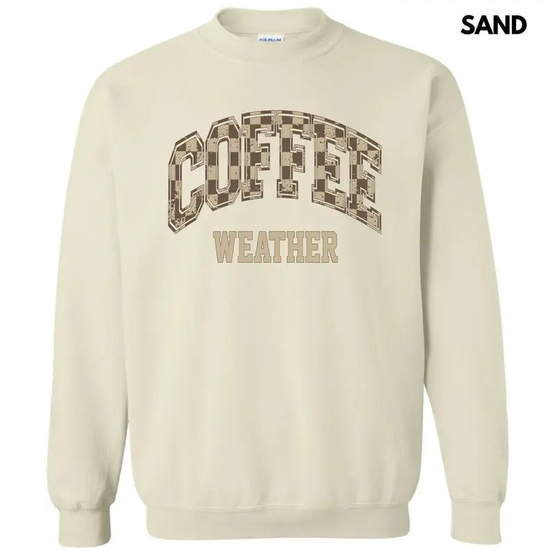 Coffee Weather Checkered Sweatshirt 'NLB'