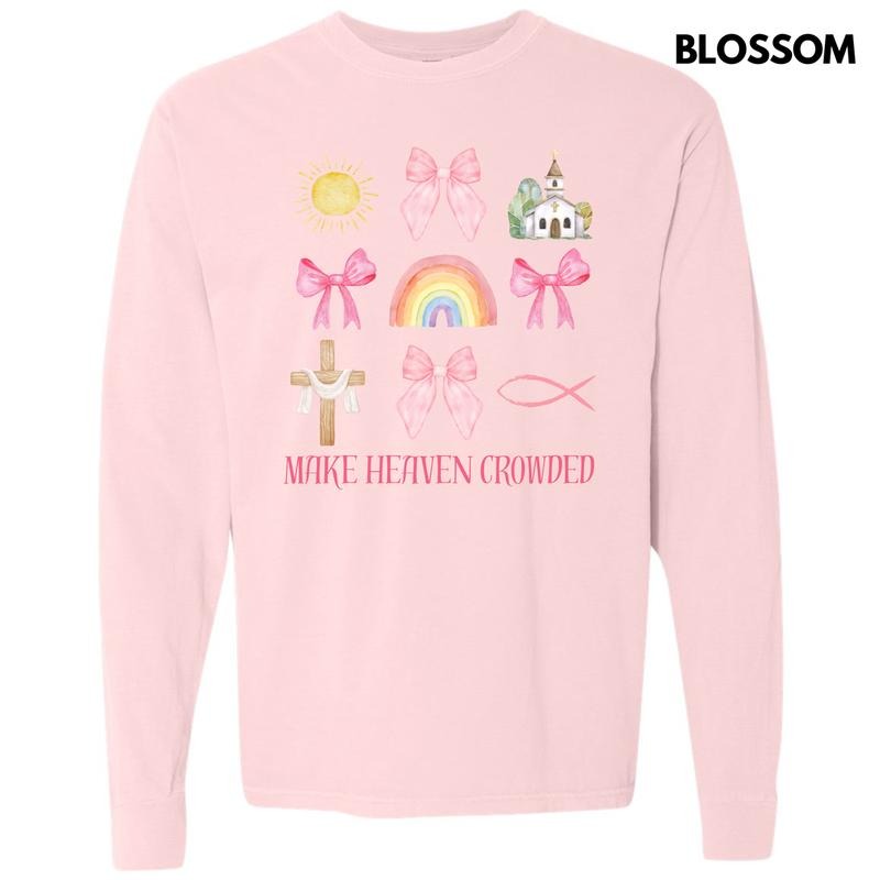 Collage Make Heaven Crowded Long Sleeve Comfort Colors T-Shirt 'NLB'