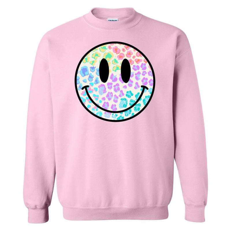 Colorful Cheetah Happy Face Sweatshirt 'NLB'