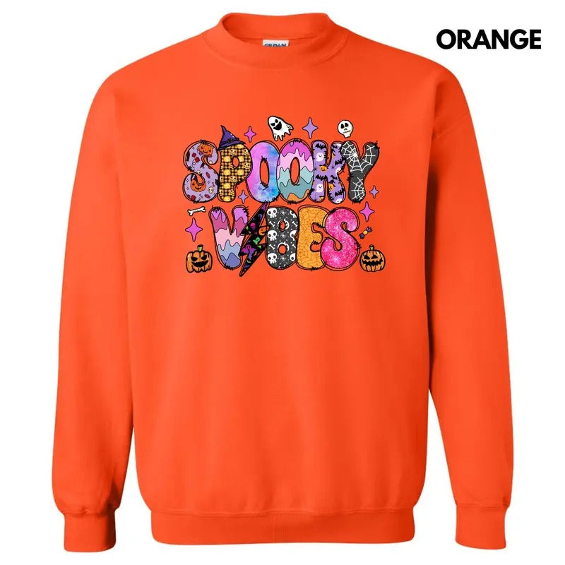 Colorful Spooky Vibes Sweatshirt 'NLB'