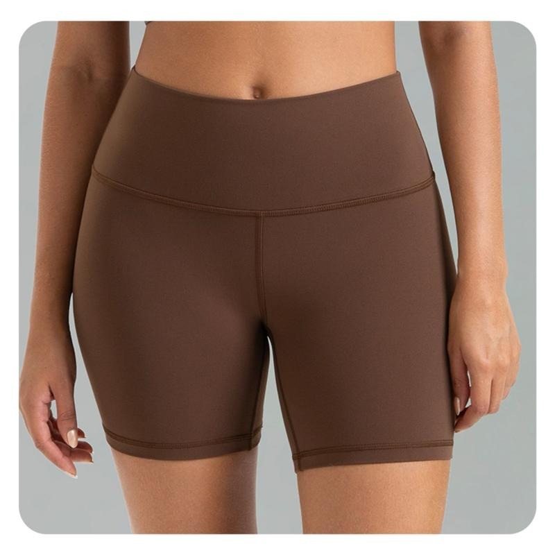 Colorfulkoala Women's Dreamlux High Waisted Yoga Shorts 6" Inseam Workout Tights Bike Shorts